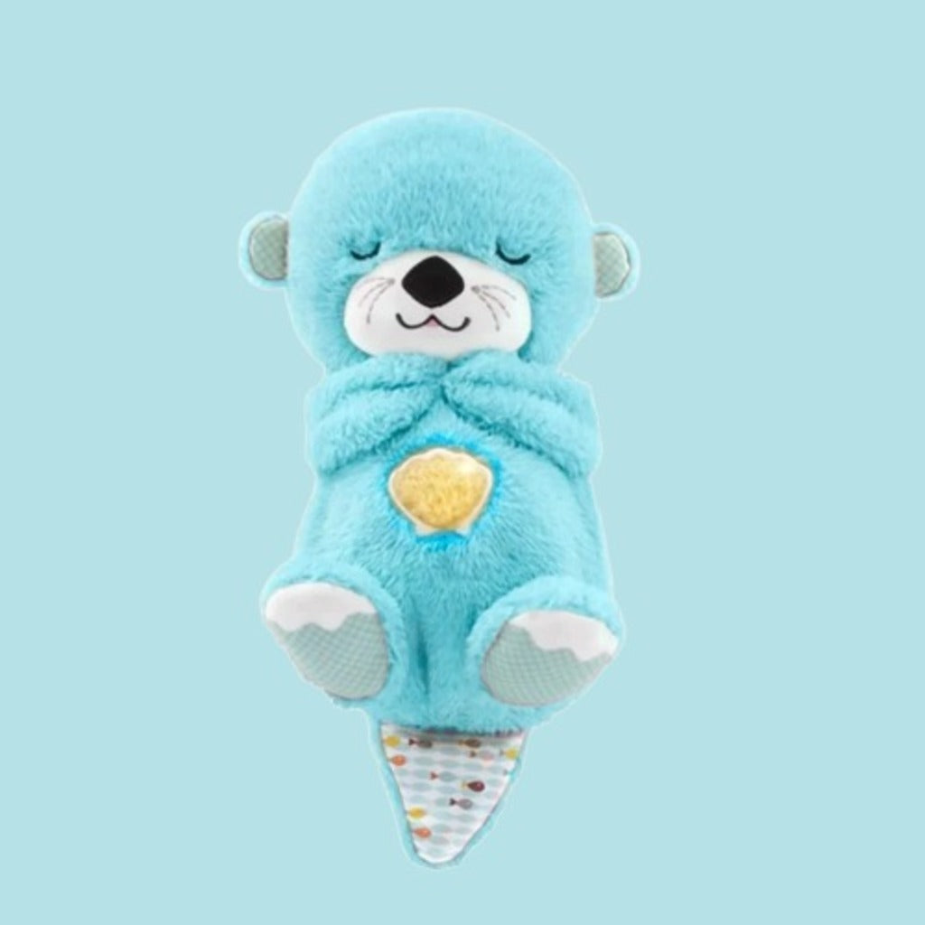 Breathing Otter plush toy with rise-and-fall chest for anxiety relief and sleep